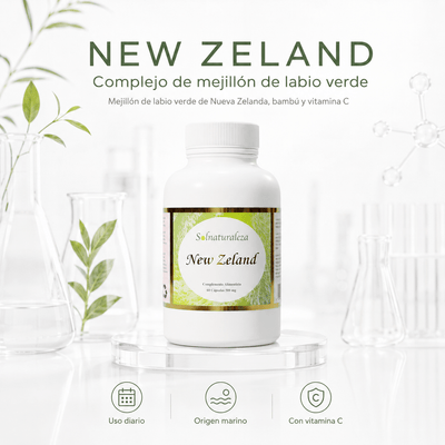 New Zeland Glucosaminas Mejillon + Bambú + Vitamina C - Solnaturaleza