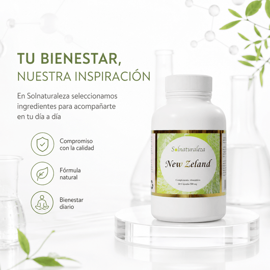 New Zeland Glucosaminas Mejillon + Bambú + Vitamina C - Solnaturaleza